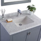 Wilson 36" Grey Bathroom Vanity with White Carrara Marble Countertop