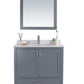 Wilson 36" Grey Bathroom Vanity with White Quartz Countertop