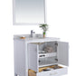 Wilson 36" White Bathroom Vanity with White Carrara Marble Countertop