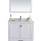 Wilson 36" White Bathroom Vanity with White Quartz Countertop