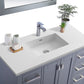 Wilson 42" Grey Bathroom Vanity with Matte White VIVA Stone Solid Surface Countertop