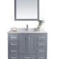 Wilson 42" Grey Bathroom Vanity with White Carrara Marble Countertop