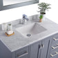 Wilson 42" Grey Bathroom Vanity with White Carrara Marble Countertop