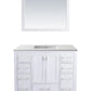 Wilson 42" White Bathroom Vanity with Matte White VIVA Stone Solid Surface Countertop