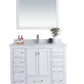 Wilson 42" White Bathroom Vanity with White Carrara Marble Countertop