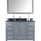 Wilson 48" Grey Bathroom Vanity with Black Wood Marble Countertop