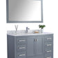 Wilson 48" Grey Bathroom Vanity with White Carrara Marble Countertop