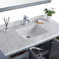 Wilson 48" Grey Bathroom Vanity with White Carrara Marble Countertop