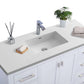 Wilson 48" White Bathroom Vanity with Matte White VIVA Stone Solid Surface Countertop