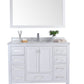 Wilson 48" White Bathroom Vanity with White Carrara Marble Countertop