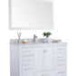 Wilson 48" White Bathroom Vanity with White Carrara Marble Countertop