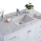 Wilson 48" White Bathroom Vanity with White Carrara Marble Countertop