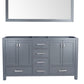 Wilson 60" Grey Double Sink Bathroom Vanity Cabinet