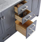 Wilson 60" Grey Double Sink Bathroom Vanity Cabinet