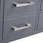 Wilson 60" Grey Double Sink Bathroom Vanity Cabinet