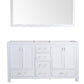 Wilson 60" White Double Sink Bathroom Vanity Cabinet