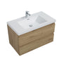 Aurora 36" Sonoma Oak Wall Hung Bathroom Vanity with White Acrylic Countertop