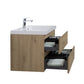 Aurora 36" Sonoma Oak Wall Hung Bathroom Vanity with White Acrylic Countertop