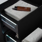 Aurora 42" Matte Midnight Black Wall Hung Bathroom Vanity with White Acrylic Countertop