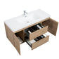 Aurora 48" Sonoma Oak Wall Hung Bathroom Vanity with White Acrylic Countertop