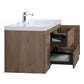 Aurora 48" Sonoma Oak Wall Hung Bathroom Vanity with White Acrylic Countertop