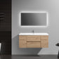 Aurora 48" Sonoma Oak Wall Hung Bathroom Vanity with White Acrylic Countertop