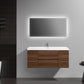 Aurora 48" Smokey Walnut Wall Hung Bathroom Vanity with White Acrylic Countertop