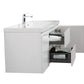 Aurora 60" Glossy Polar White Wall Hung Single Sink Bathroom Vanity with White Acrylic Countertop