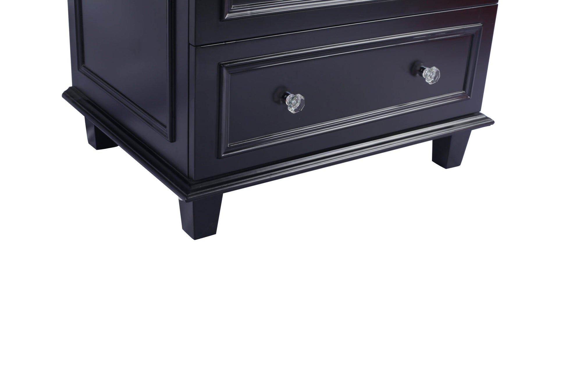 Luna 30" Espresso Bathroom Vanity with Black Wood Marble Countertop