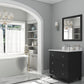 Luna 30" Espresso Bathroom Vanity with Pure White Phoenix Stone Countertop