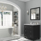 Luna 30" Espresso Bathroom Vanity with White Carrara Marble Countertop