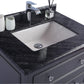 Luna 30" Maple Grey Bathroom Vanity with Black Wood Marble Countertop