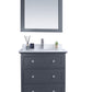 Luna 30" Maple Grey Bathroom Vanity with Pure White Phoenix Stone Countertop