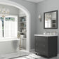 Luna 30" Maple Grey Bathroom Vanity with White Carrara Marble Countertop