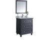 Luna 30" Maple Grey Bathroom Vanity with White Quartz Countertop