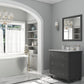 Luna 30" Maple Grey Bathroom Vanity with White Quartz Countertop