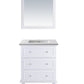 Luna 30" White Bathroom Vanity with Matte White VIVA Stone Solid Surface Countertop