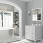 Luna 30" White Bathroom Vanity with Pure White Phoenix Stone Countertop