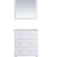 Luna 30" White Bathroom Vanity Cabinet