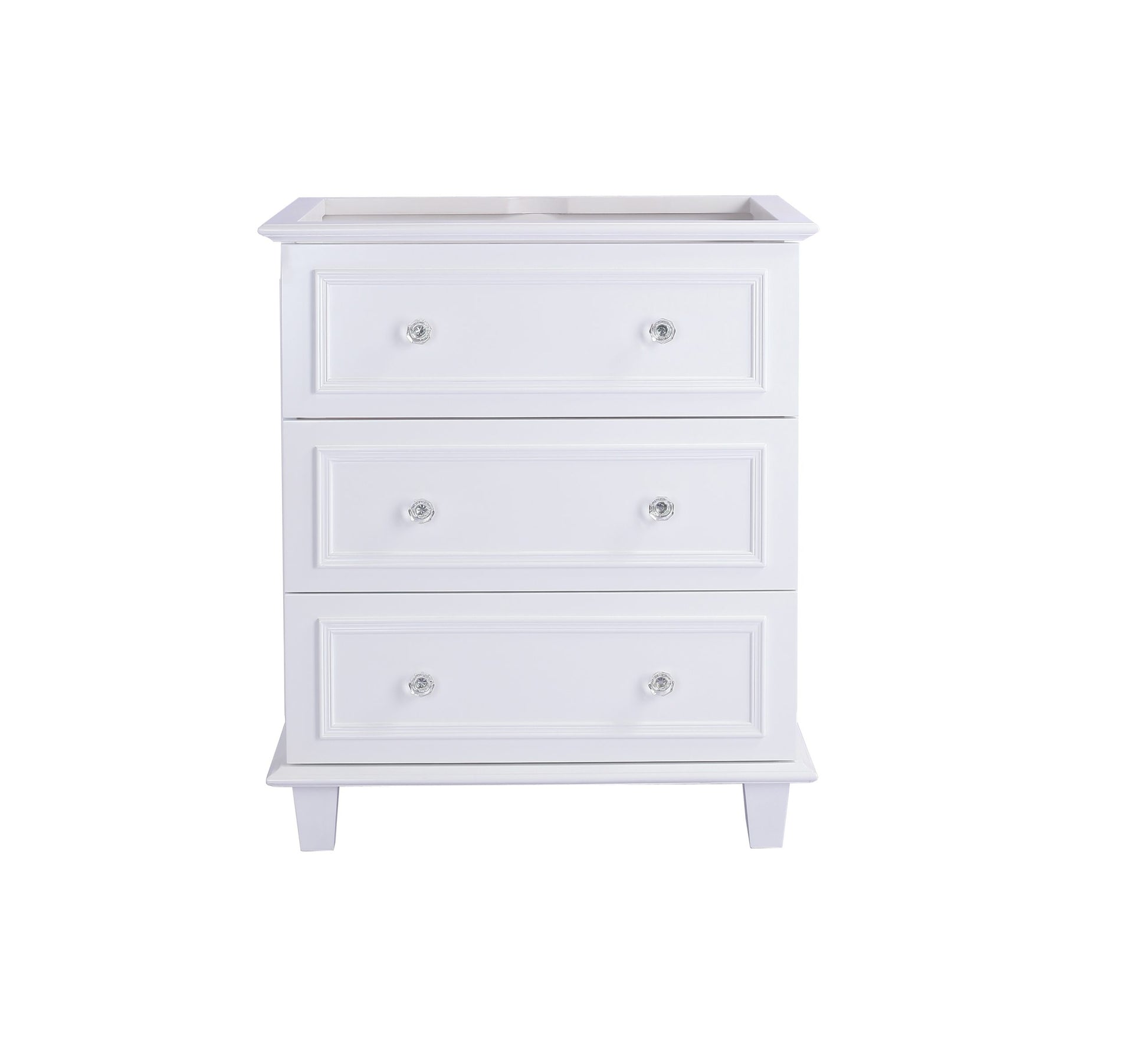 Luna 30" White Bathroom Vanity Cabinet