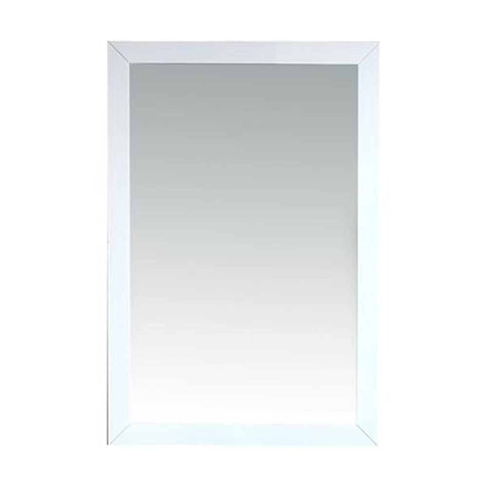 Sterling 24" Framed Rectangular White Mirror