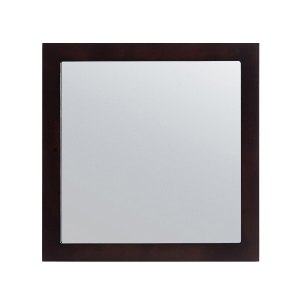 Sterling 30" Framed Square Espresso Mirror