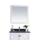 Sterling 30" Framed Square White Mirror