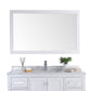 Sterling 48" Framed Rectangular White Mirror