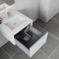 Legno 24" Alabaster White Bathroom Vanity with Matte White VIVA Stone Solid Surface Countertop