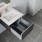 Legno 24" Carbon Oak Bathroom Vanity with Matte White VIVA Stone Solid Surface Countertop