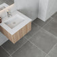 Legno 24" Weathered Grey Bathroom Vanity with Matte White VIVA Stone Solid Surface Countertop