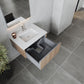 Legno 30" Weathered Grey Bathroom Vanity with Matte White VIVA Stone Solid Surface Countertop