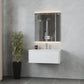 Legno 36" Alabaster White Bathroom Vanity with Matte White VIVA Stone Solid Surface Countertop