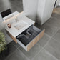 Legno 36" Weathered Grey Bathroom Vanity with Matte White VIVA Stone Solid Surface Countertop